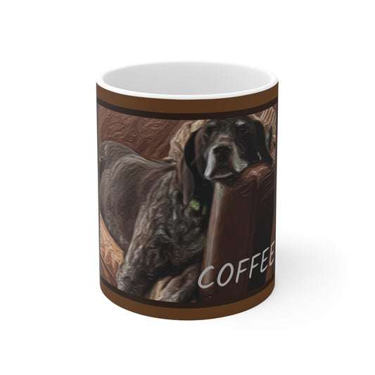German Shorthair Pointer - Coffee - Ceramic Mug 11oz